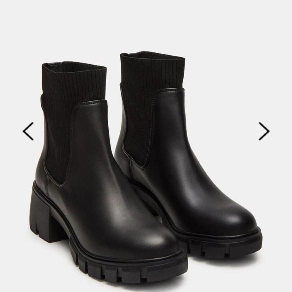 Steve madden black chunky ankle
